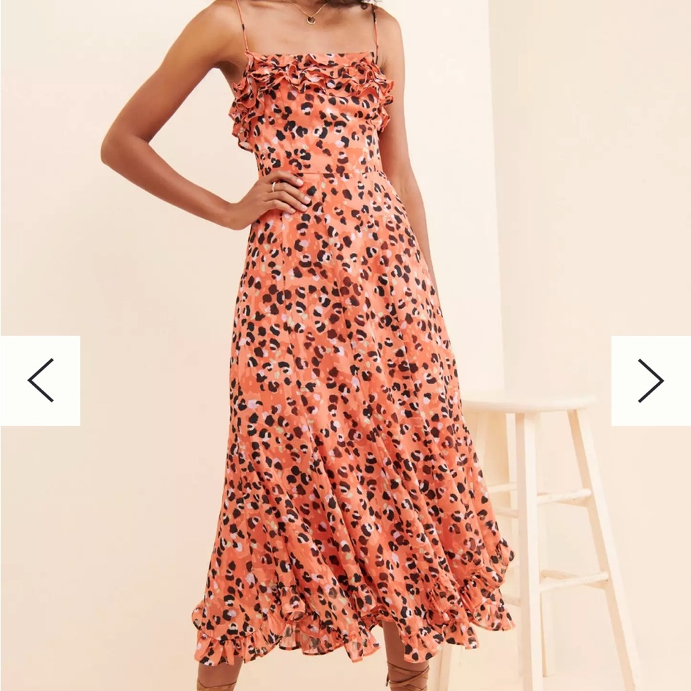Hutch Leopard Print Orange Dress